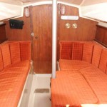 Settee - Dinette - Guest Bed: Bed in drop down position