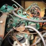 Inboard Volvo diesel engine